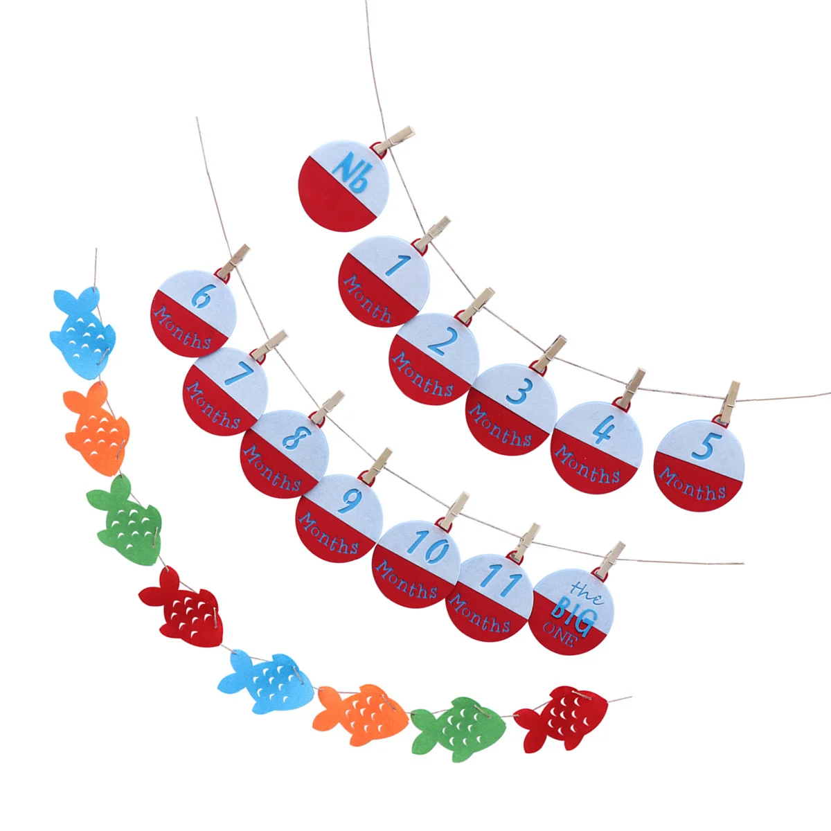 

2Pcs Linen Photo Banner Fishing Theme Hanging Party Decor for Wall Door Window Table Outdoor Indoor Use Party Banner