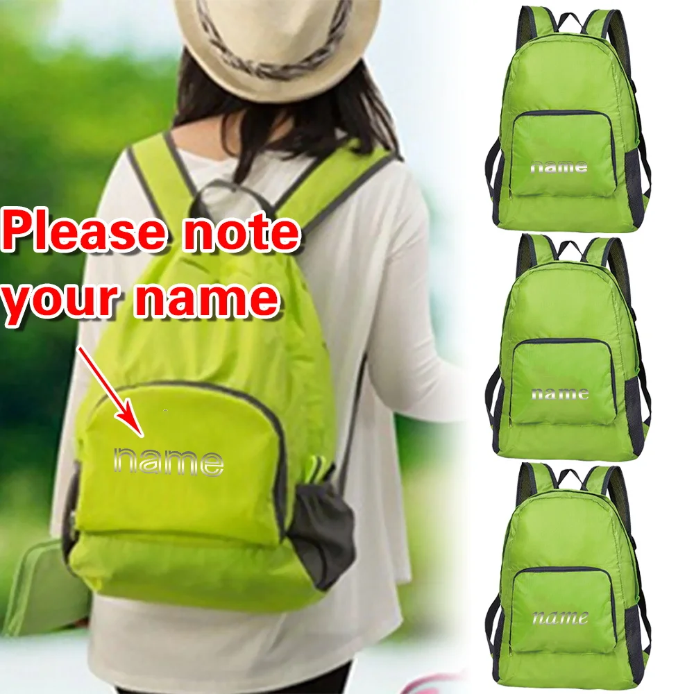 Customized Name Portable Sports Bag Hiking Camping Dustproof Backpack Fashion Large Capacity Storage Bags Outdoor Travel Pack