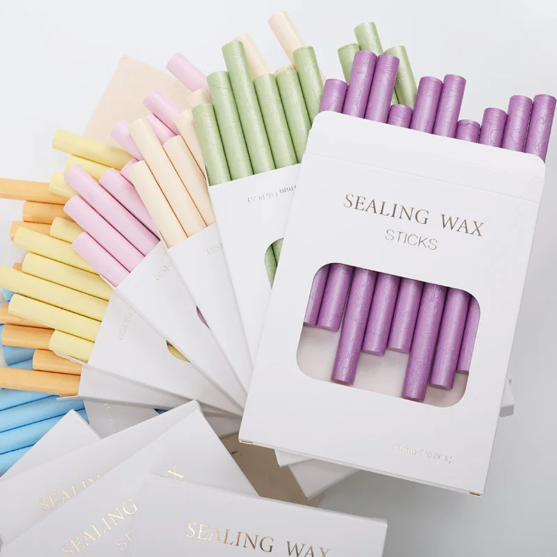 10pcs Round Lacquer Wax Sticks with Random Color Wedding Invitation Lacquer Stamps Wax Seals Stamps Scrapbooking Decorations