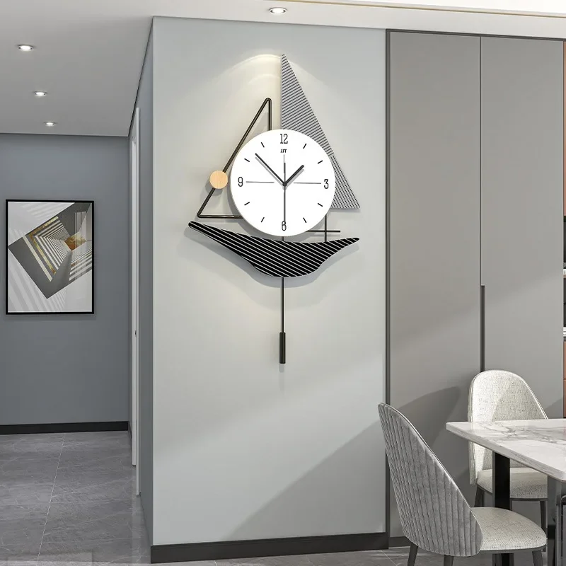 Nordic Silent Wall Clocks Pendulum Luxury Digital Quartz Clocks Wall Modern Elegant Clock Large Minimalist Watches Decoration