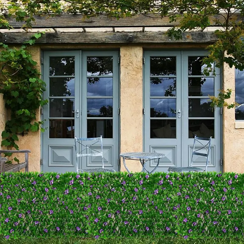 Artificial Plant Walls Expandable Faux Privacy Fence Foliage Hedge Grass Mat Plants Garden Simulated Lawn Ivy Maple Leaf Decor