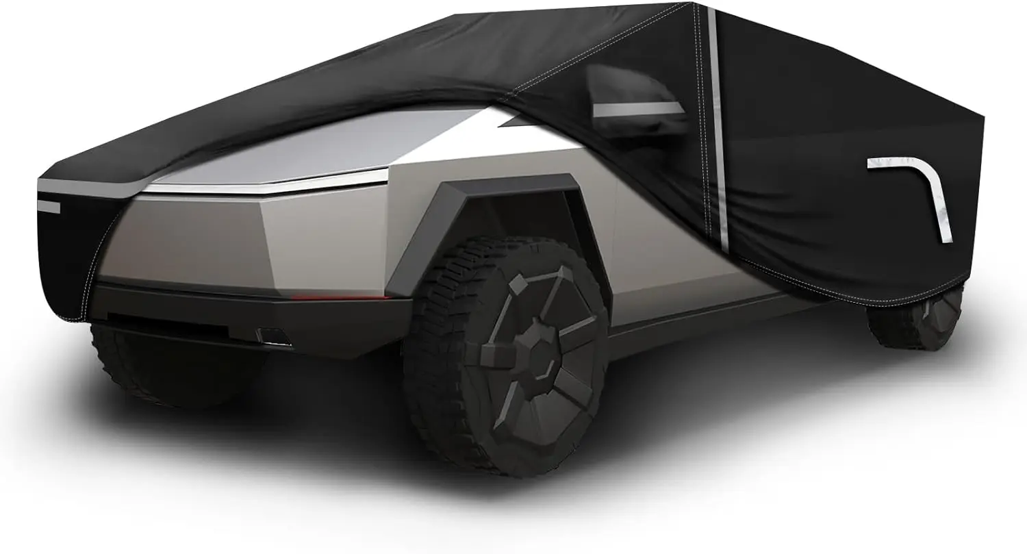 

Водонепроницаемый всепогодный автомобильный чехол для Tesla Cybertruck с дверцей на молнии и светоотражающими полосами