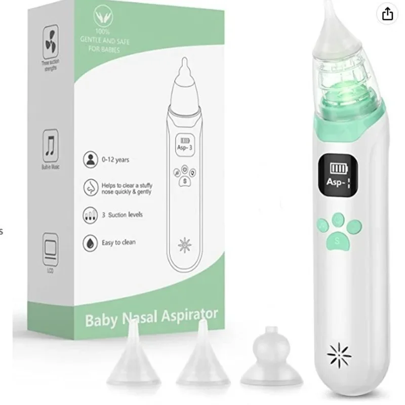 Electric nasal suction device, nasal discharge device for cleaning nasal discharge at home