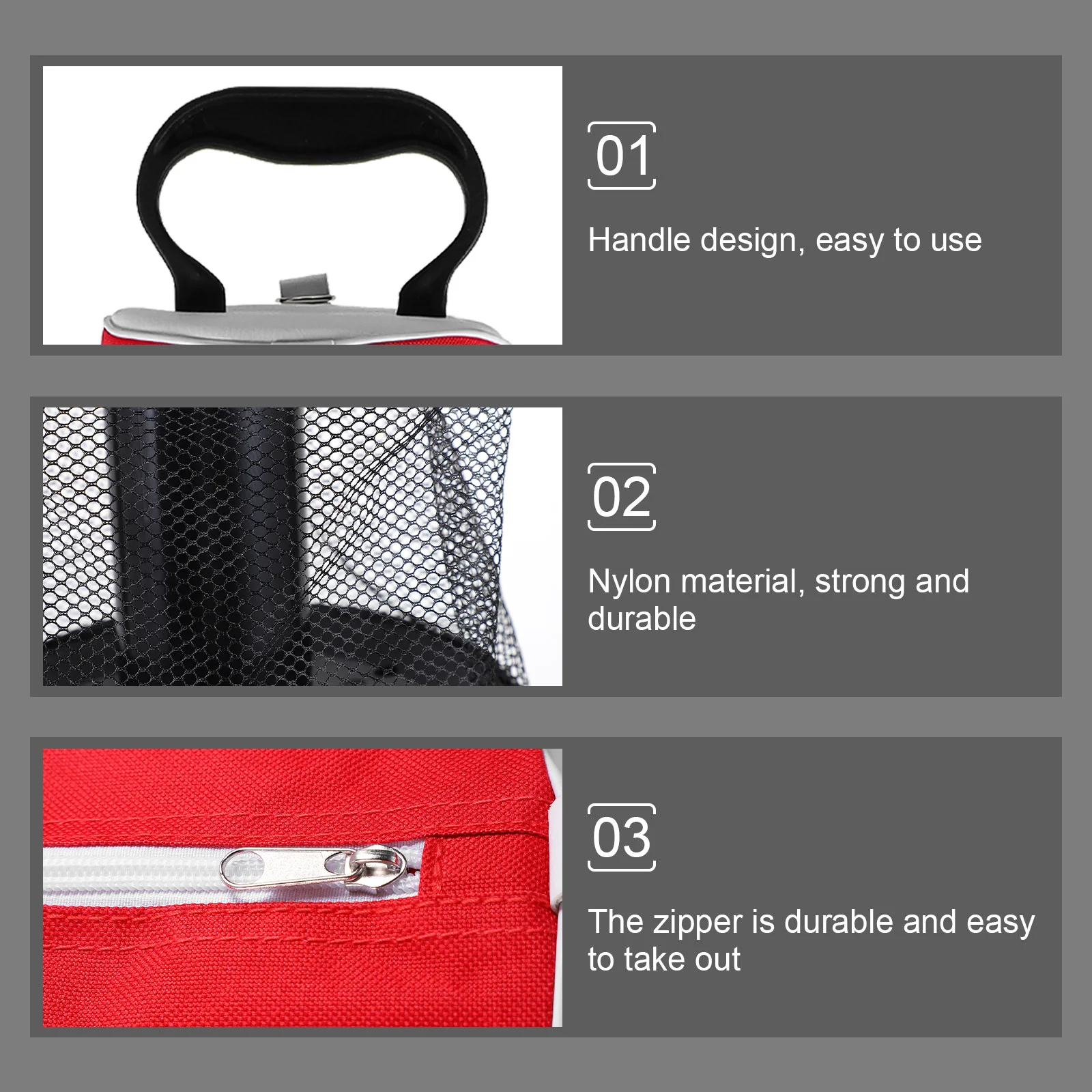 جولف التقاط أنبوب جامع المحمولة 2-قسم المسترد حقيبة نايلون كبيرة تحمل ما يصل ما يصل إلى 70 أداة لتخفيف الآلام #1