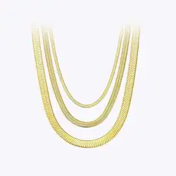 ENFASHION Snake Chain Choker Necklace Women Gold Color Stainless Steel Cool Link Chain Necklaces Femme Fashion Jewelry P193045
