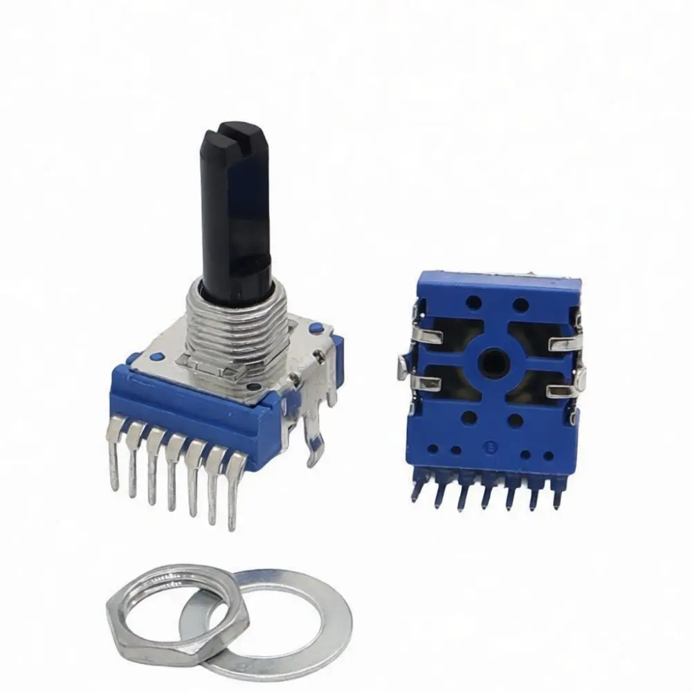 Professional RK14 Potentiometer Vertical Dual Line 7 Pin Variable Resistor Audio Equipment Parts Volume Controller For Circuit