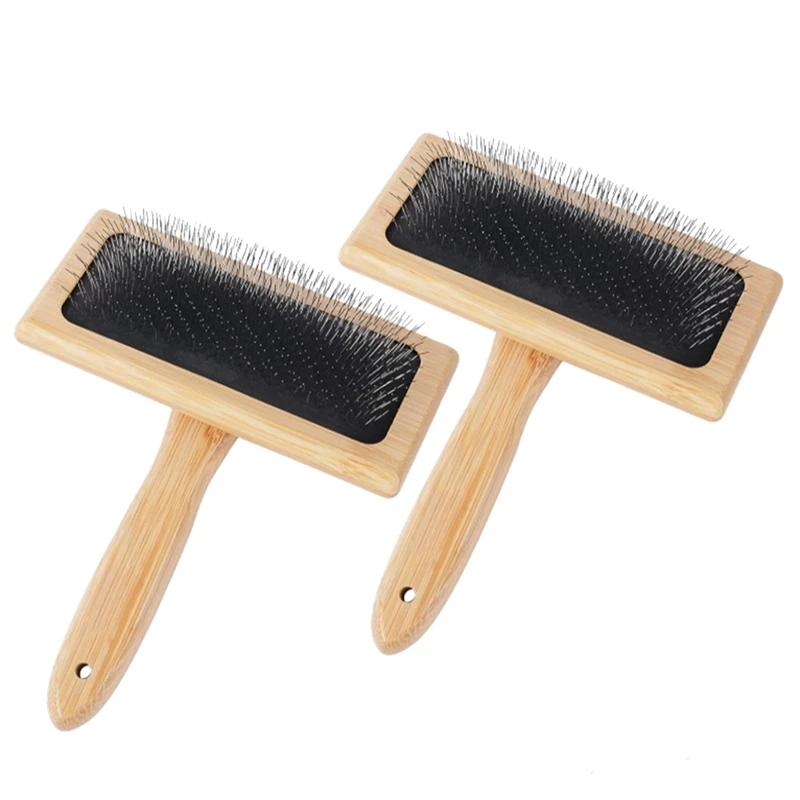 2 PCS Wool Carders, 6.1Inchx4.8Inch Large Hand Carders For Wool, Craft Wool Felt Mixing Tool, Pet Slicker Brush Durable Black