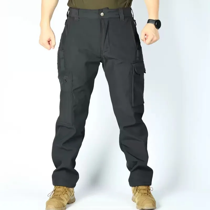 Pantalones cargo tácticos elásticos forro polar impermeables - imagen 2