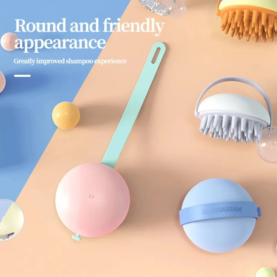 1pc Manual Silicone Scalp Shampoo Massage Brush Hair Washing Shower Massager Clean Brush Bath Shower Hair Cleaning Bathing Comb