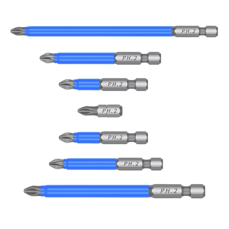 Strong Batch Heads Impact High Hardness 25/50/65/70/90/127/150 Non-slip PH2 Screwdriver Bits Tips