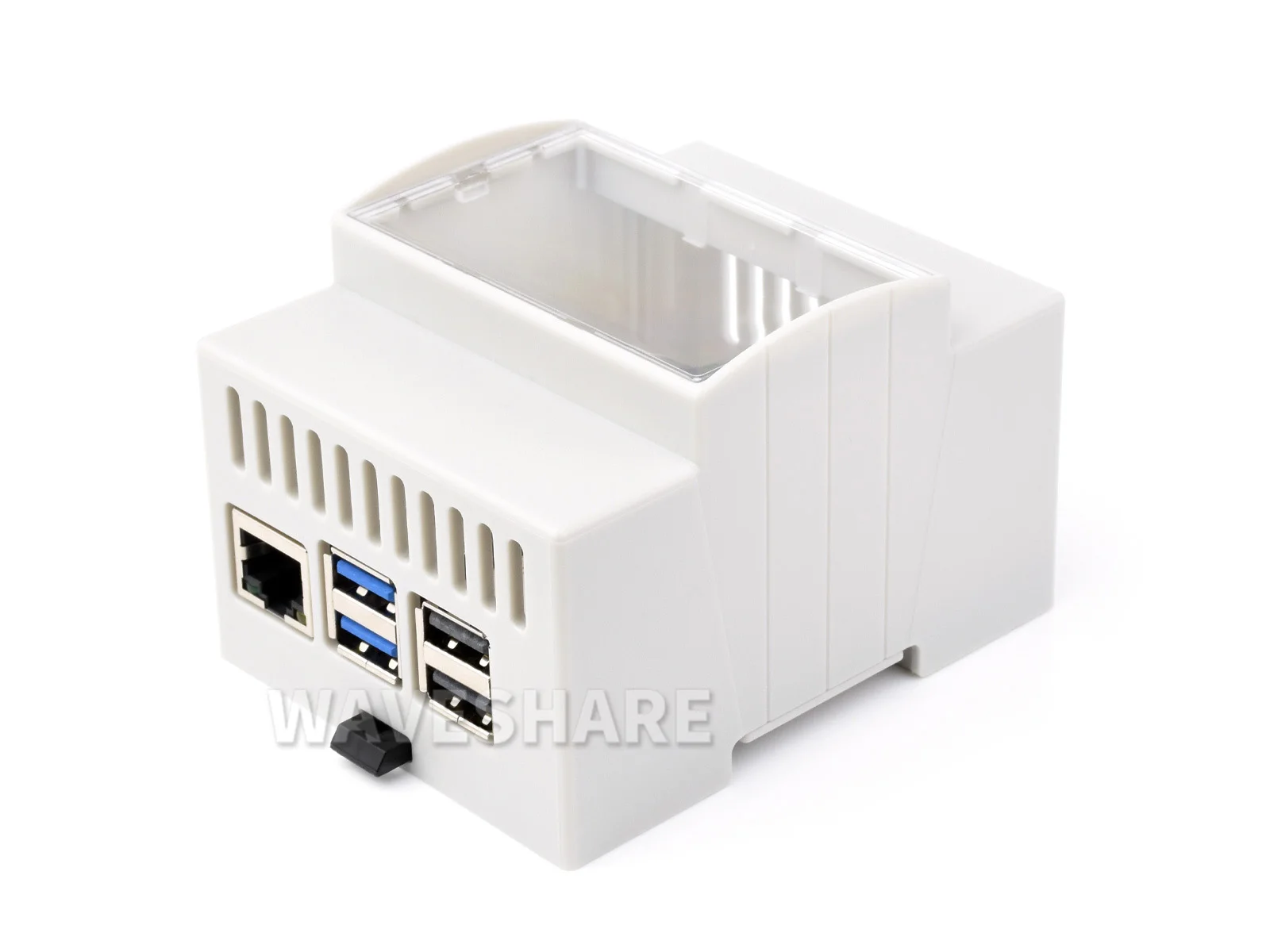 DIN rail ABS Case for Raspberry Pi 5, large inner space, injection moduling