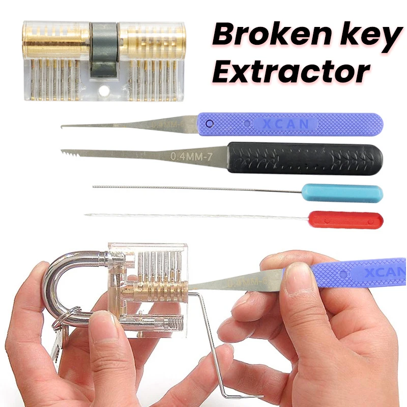 Lock Pick Set Locksmith Supplies Broken Key  Auto Extractor Remove Hooks Locksmith Tools Key Extractor Lock Picks Hand Tools