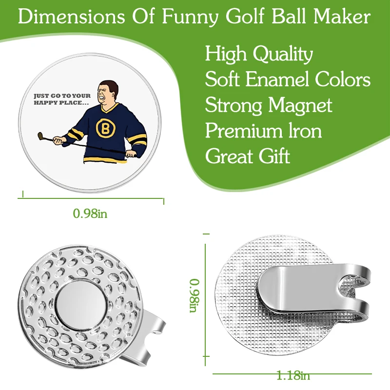 Golf Ball Marker Magnetic Hat Clip 0.98 Inch Alloy Metal Baseball Cap Clips Accessories Jewelry Golf Gift for Men Women Golfer