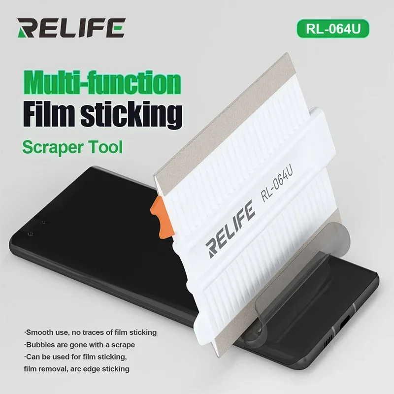 RELIFE RL-064U Universal Hydrogel Film Sticking Scraper Tool Multi-purpose Film Application/Removal Arc Edge Sticking Tool