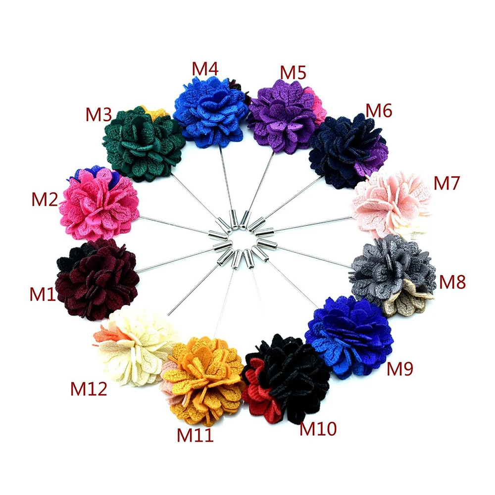 Men Handmade Brooches Floral Brooch Pin Suit Shirt Corsage Collar Lapel Pin Wedding Corsage Ladies Jewelry Clothing Accessories