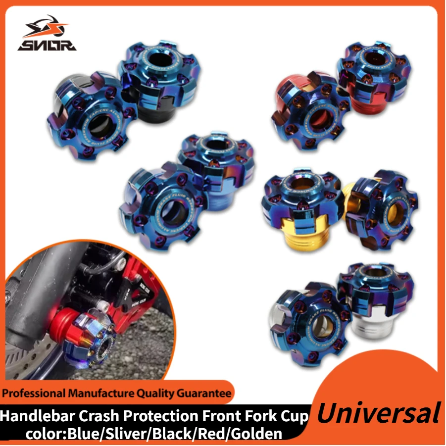 

SNOR мотоциклетный алюминиевый блок против падения, передний амортизатор, чашки против падения, универсальные аксессуары, чашка для защиты руля