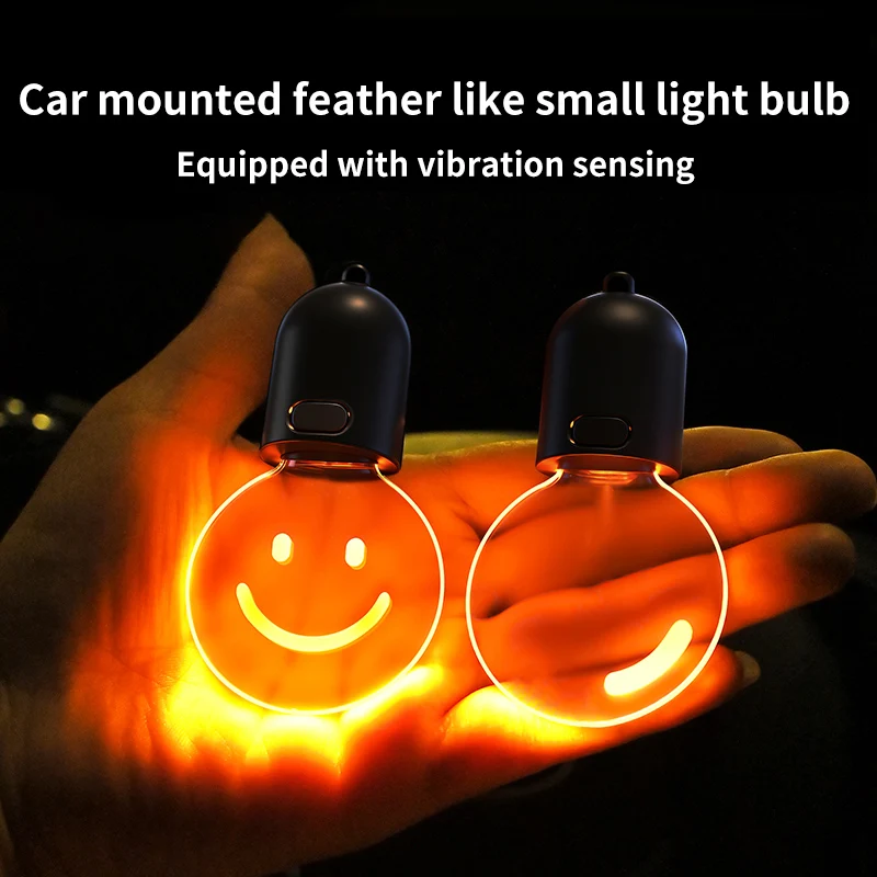 Car mounted light bulb pendant breathing light emitting interior ambient light rearview mirror decoration automatic sensing