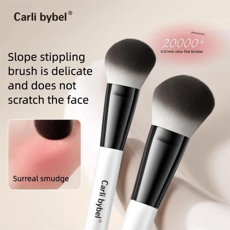Ultra-Soft Non-Prickly Slope Pointed Blush Makeup Brush Natural Face Blending Brush Essential for Beginners - Non-Shedding