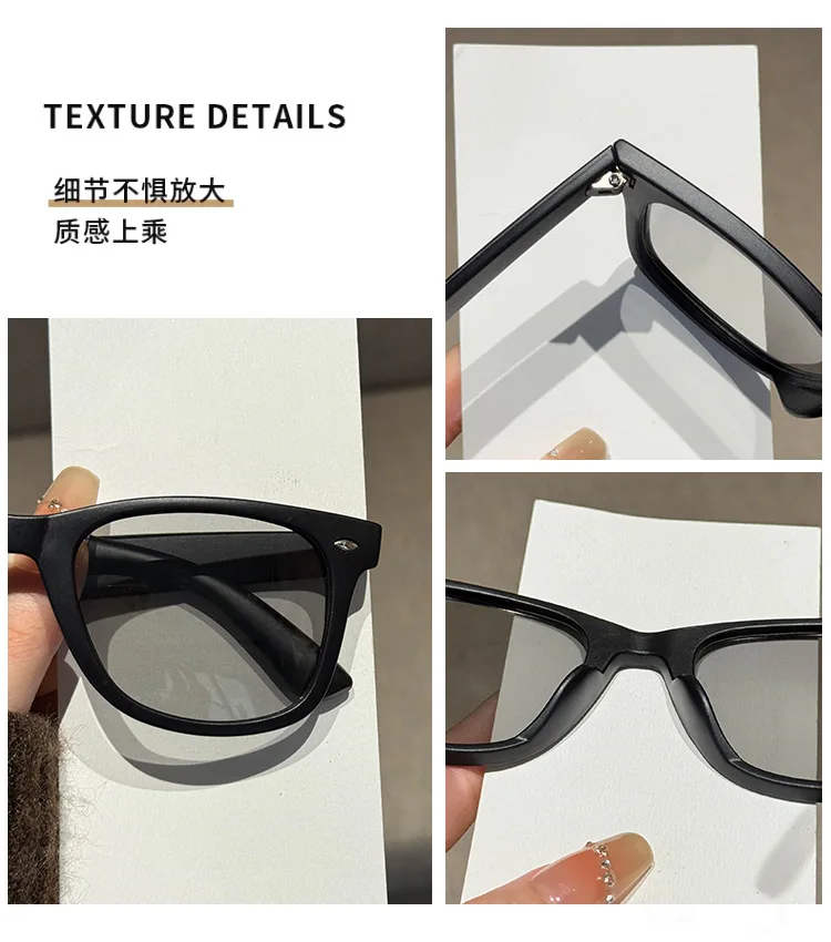 Vintage quadratische Sonnenbrille für Damen und Herren, rechteckige Sonnenbrille, ovale Brillen, Sonnenbrille für Männer und Frauen – Detail 8