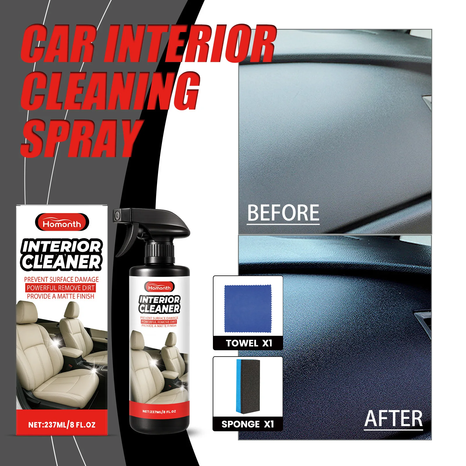 

Средство для чистки салона автомобиля. Очиститель потолка. Очиститель кожаной фланелевой ткани. Спрей для чистки кожаных сидений. Очиститель для удаления пятен.