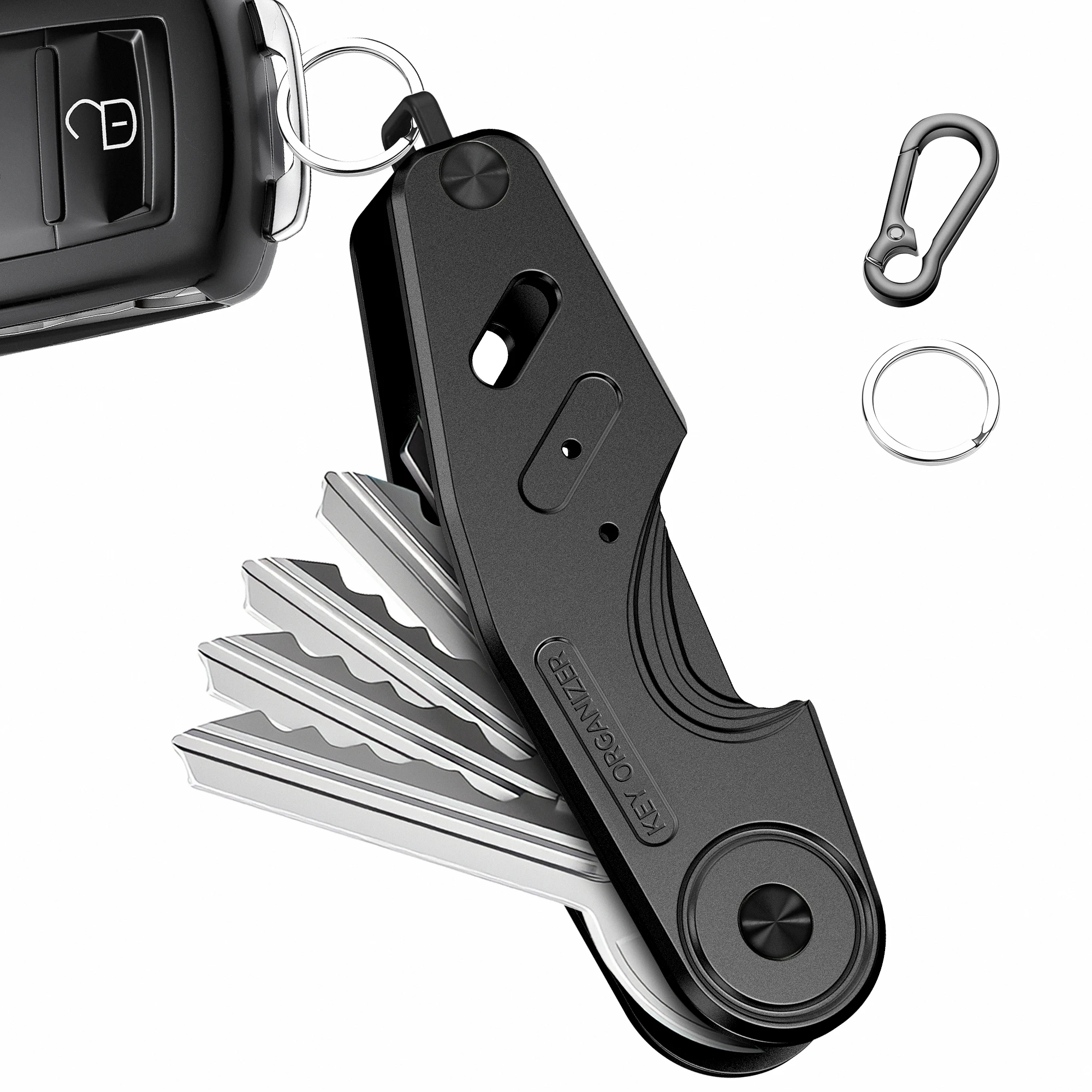 Schlüsselhalter aus Aluminiumlegierung, multifunktionale kreative Schlüsselaufbewahrung, hängender Stil, Herren-Schlüsseletui, personalisiertes Design