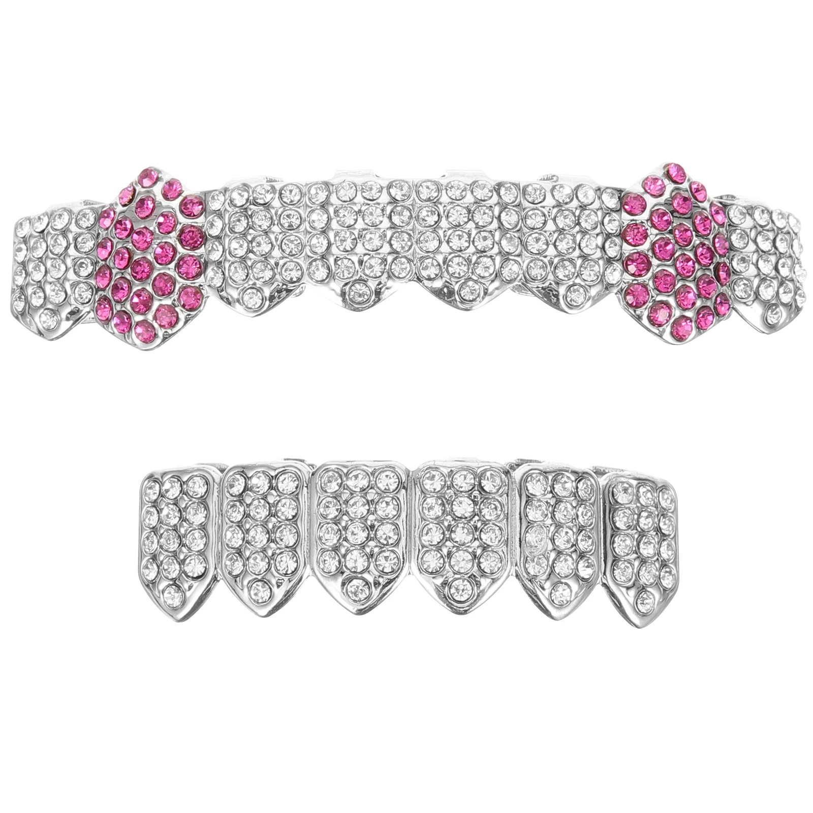 1Set Hip Hop Teeth Grills Easy to Use Portable Design Fashion Grill Teeth Jewelry for Men Women Cosplay Hip-Pop Accessories