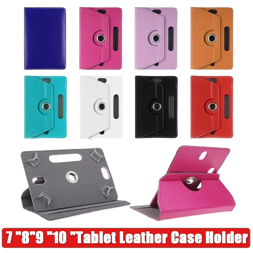 7 8 9 10 inch Android Tablet Case Slim 360 Degree Rotatable Back Cover Case for 7-10 inch Tablet with Multi-Angle Viewing Stand