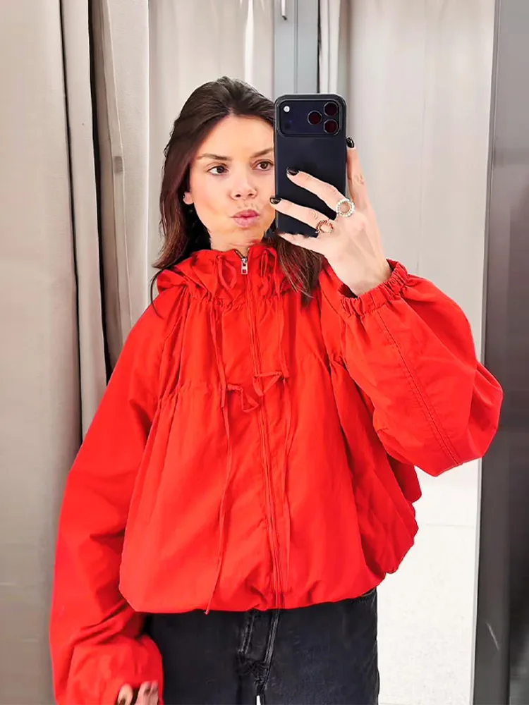 Chic Lightweight Bomber Jacket Women Turn Down Collar Single Breasted Zipper Casual Autumn Outerwear