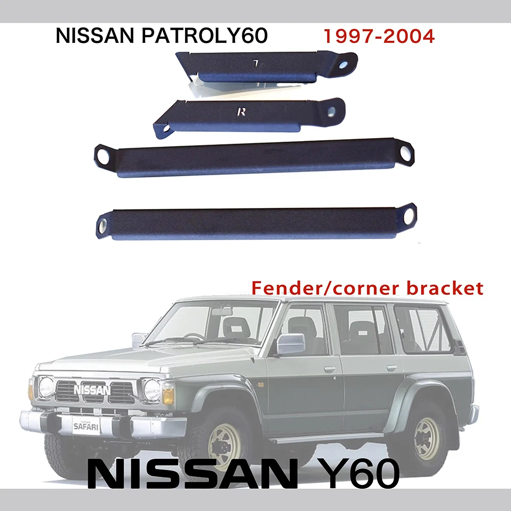 Fender Protector For Nissan Patrol Y60 Front Bumper Corner Reinforcement Bracket Y60 Accessories