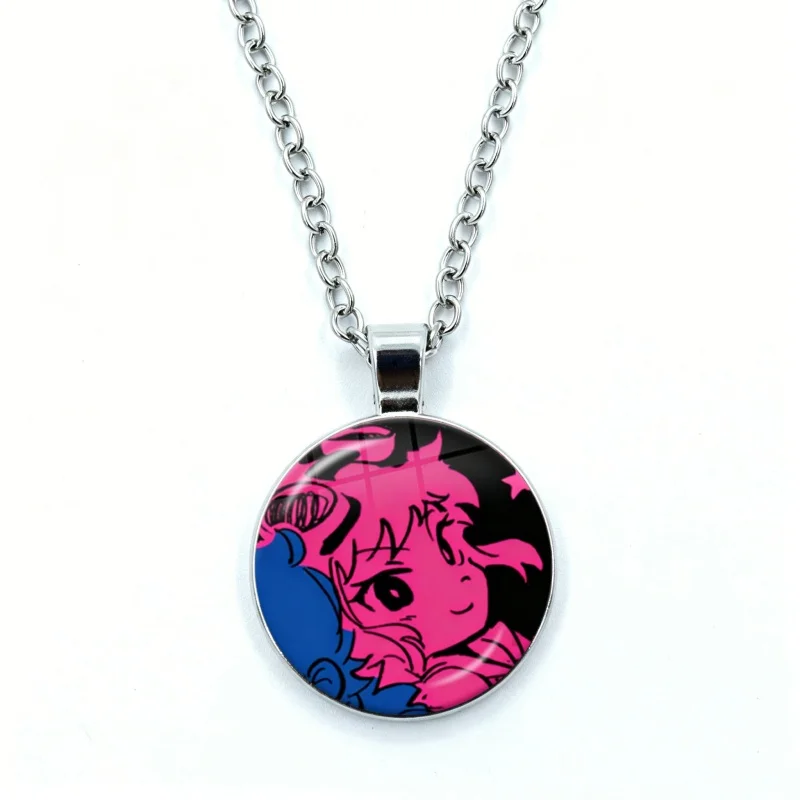 Funny Anime Scott Pilgrim Necklace for Women Jewelry Cartoon Figure Wallace Ramona Cabochon Glass Necklace Wholesale
