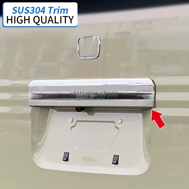 1PCS Car Styling  Rear Tail Gate License NO. PLATE GARNISH Chrome Trim for Honda N-Van Jj1/2 JJ1 JJ2 REAR  2008 Auto 'Accessori'