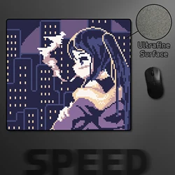 45x40cm E-Sport Gaming Mouse pad Pixel Mädchen hoch elastische rutsch feste untere Geschwindigkeit Mauspad Gamer ultra feine Oberfläche große Maus matte