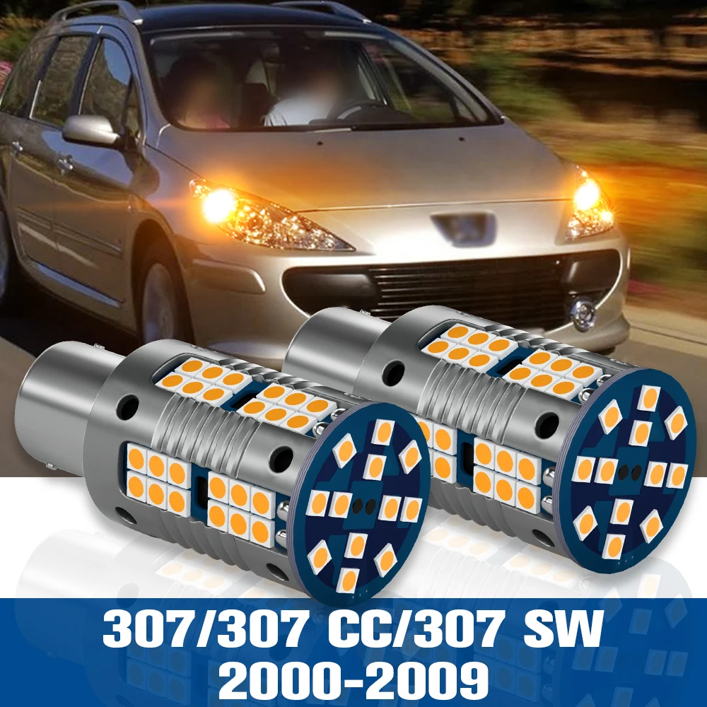 

2pcs LED Turn Signal Light Blub Lamp Accessories Canbus For Peugeot 307 CC SW 2000-2009 2001 2002 2003 2004 2005 2006 2007 2008