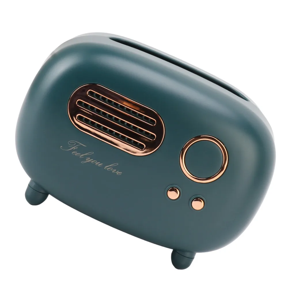 Radio Shape Retro Radio Tissue Box Decorative Green Tissue Cover Box Creative Multifunction Vintage Radio Tissue Box Bedroom
