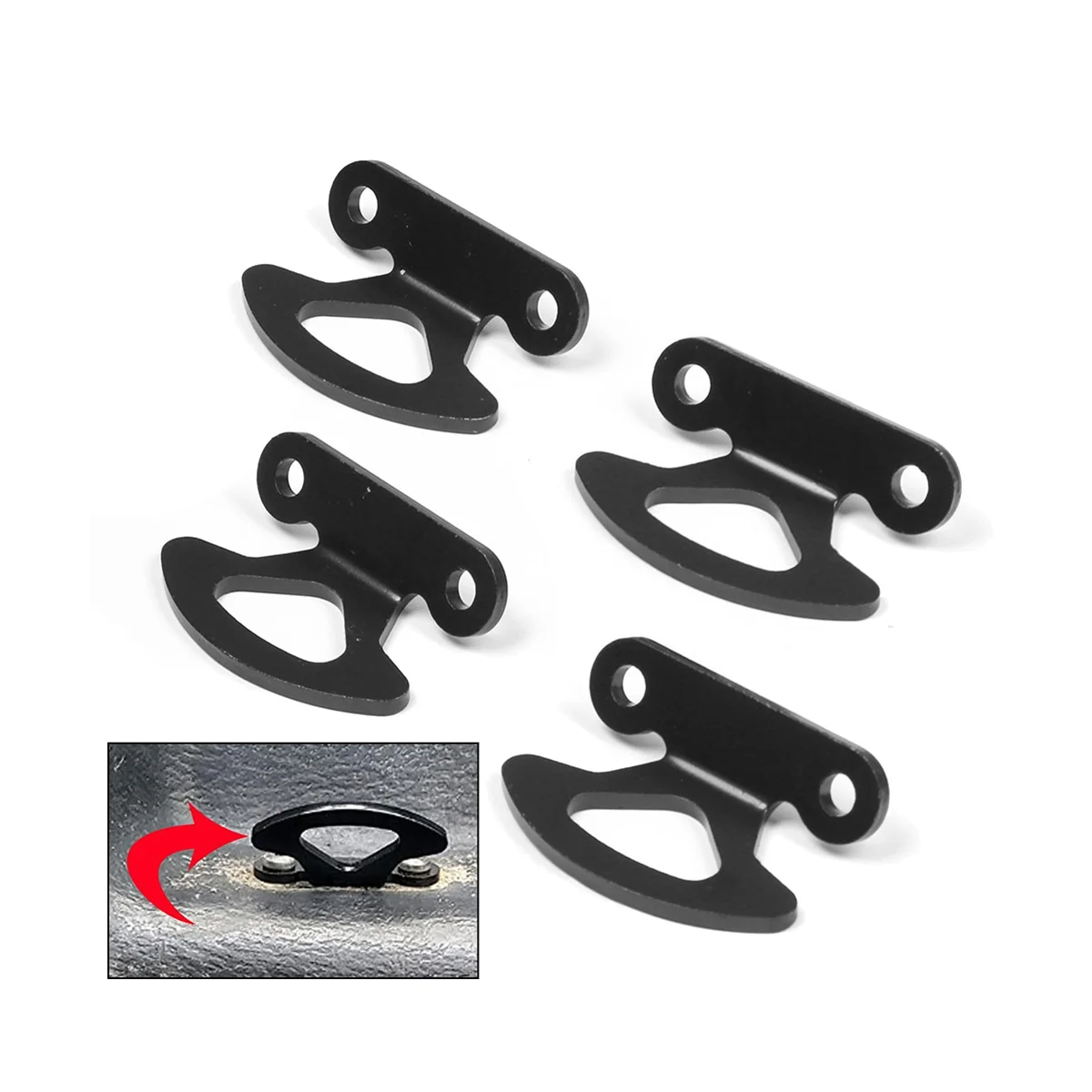 4-Pack Tie-Down Hooks,Steel Structure Bed Inner Hook Kits for 2000-2017 Explorer