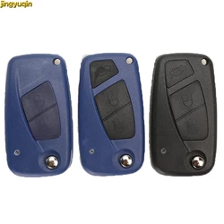 Jingyuqin Flip Remote Car Key Fob Shell For Fiat 500 Punto Panda Idea Stilo Ducato Bravo Anahtar Guscio Chiave SIP22 2/3 BTN