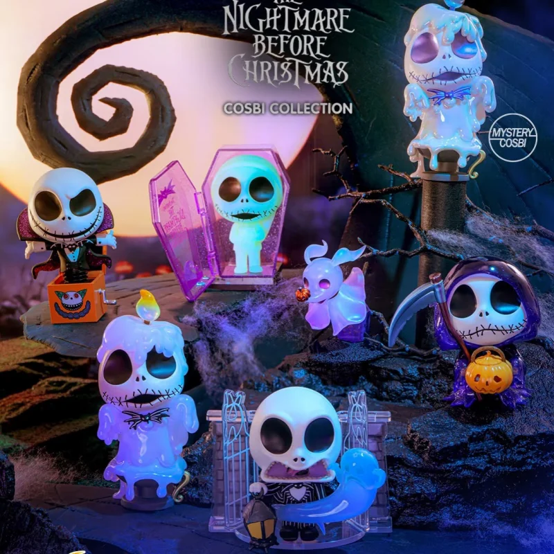 

New Hot Toys The Nightmare Before Christmas V3 Cosbi Collectible Jack Skellington Figures Blind Box Halloween Gift Surprise Toys