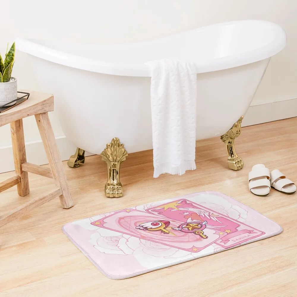 

Cardcaptor Sakura Dream Wand Bath Mat Bathroom And Shower Products Carpet For Bath Anti-Skid Bathroom Use Slip-Resistant Mat