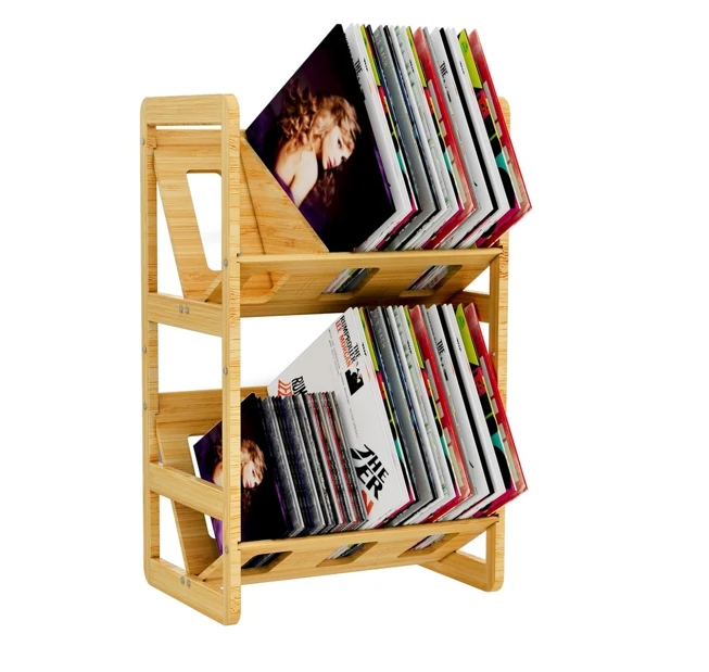 Combohome Bamboo Floor Large Tall Bookcase Book Shelf Retail Shop Library Book Store Display Rack Furniture for Bookstore