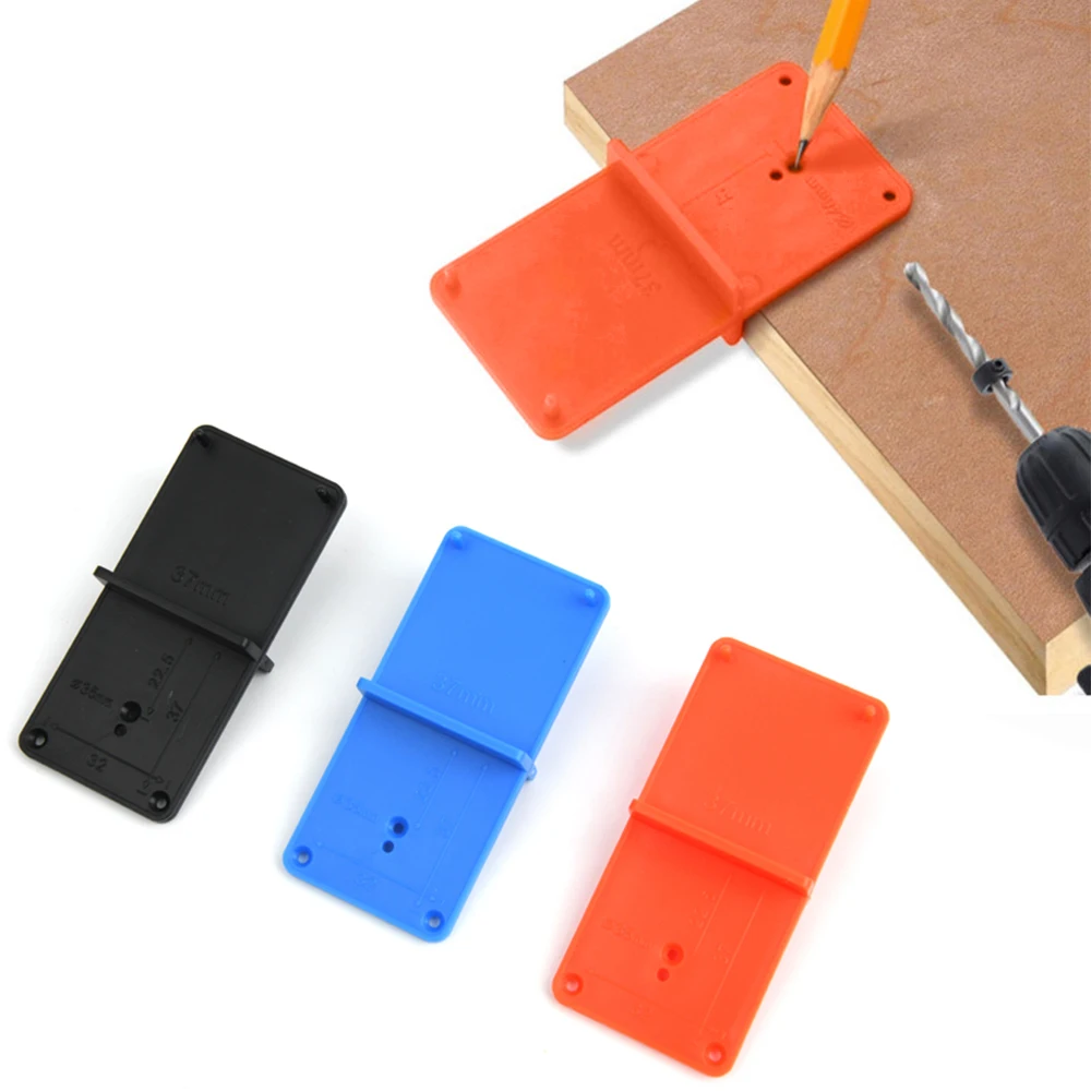 

Hinge Hole Drilling Guide Plastic 35mm Woodworking Punch Opener Locator For Furniture Installation DIY Template Carpentry Tools