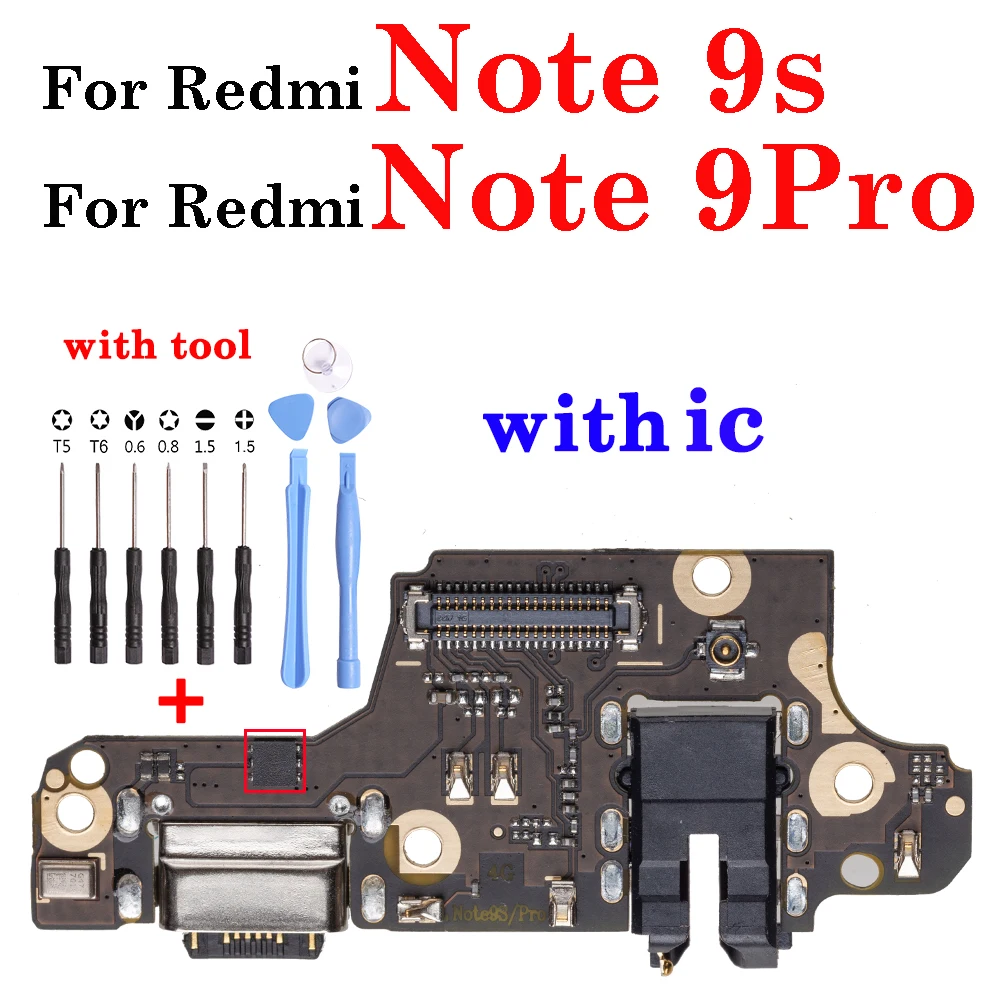 

Pop 1Pcs Good Quality New USB Charging Port For Xiaomi Redmi Note 9s 9Pro Dock Connector Charger Board Flex Cable Replacement Pa