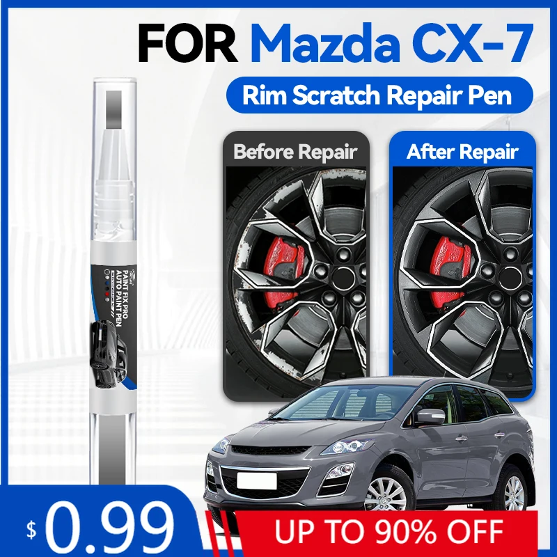 

Карандаш для подкраски колесных дисков Mazda CX-7, средство для ремонта царапин, аксессуары для авто, черный, белый, серебристый