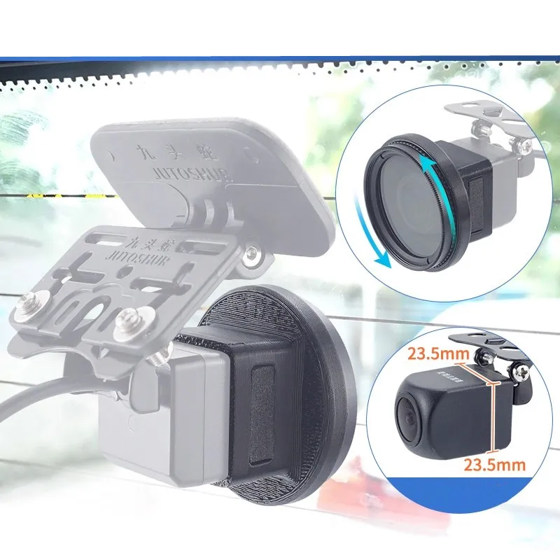 For Car Rear View Camera small square shaped driving recorder, CPL filter, polarizing mirror inside car to eliminate reflections