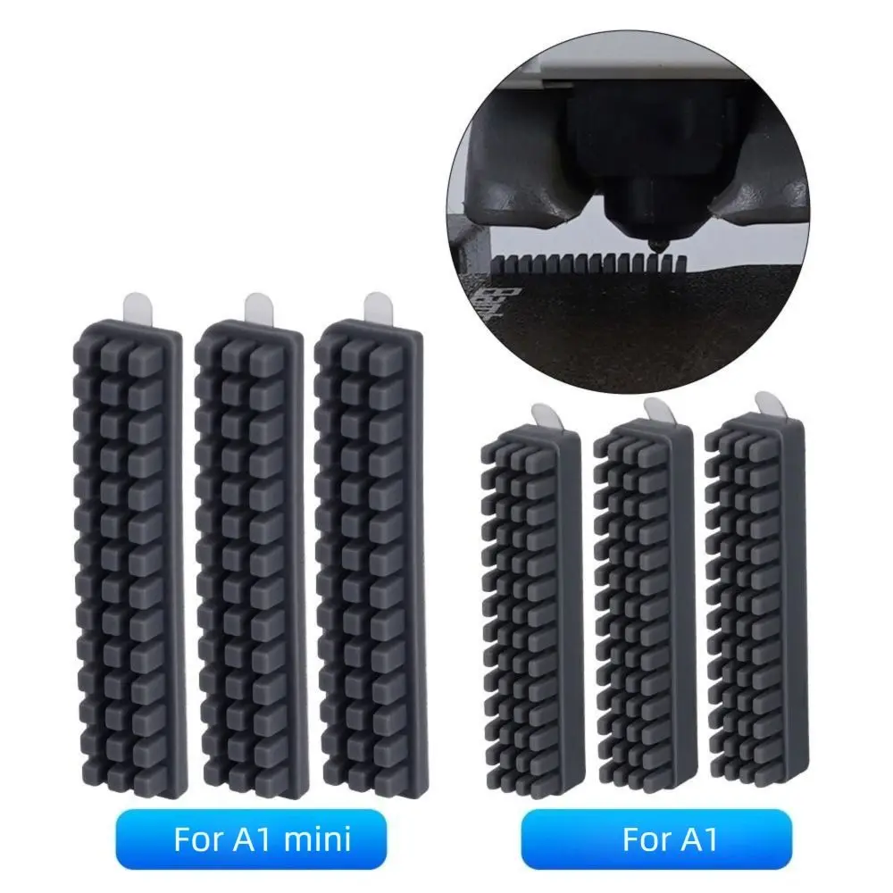 Silicone Silicone Brush Mounted Design Scrubber Function Nozzle Cleaning Tool 3D Printer Tool For Bambu Lab A1 Mini