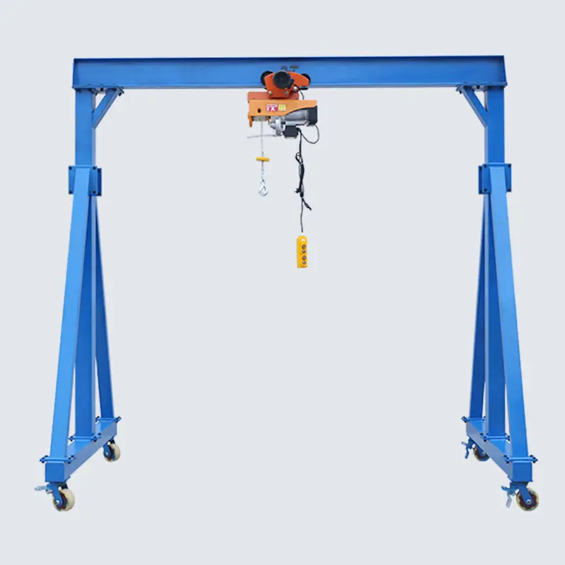Movable Gantry Crane, Mini Portal Hoist Gantry Frame Heavy Duty Steel Structure Workshop Warehouse Factory Loading Dock Use JT40