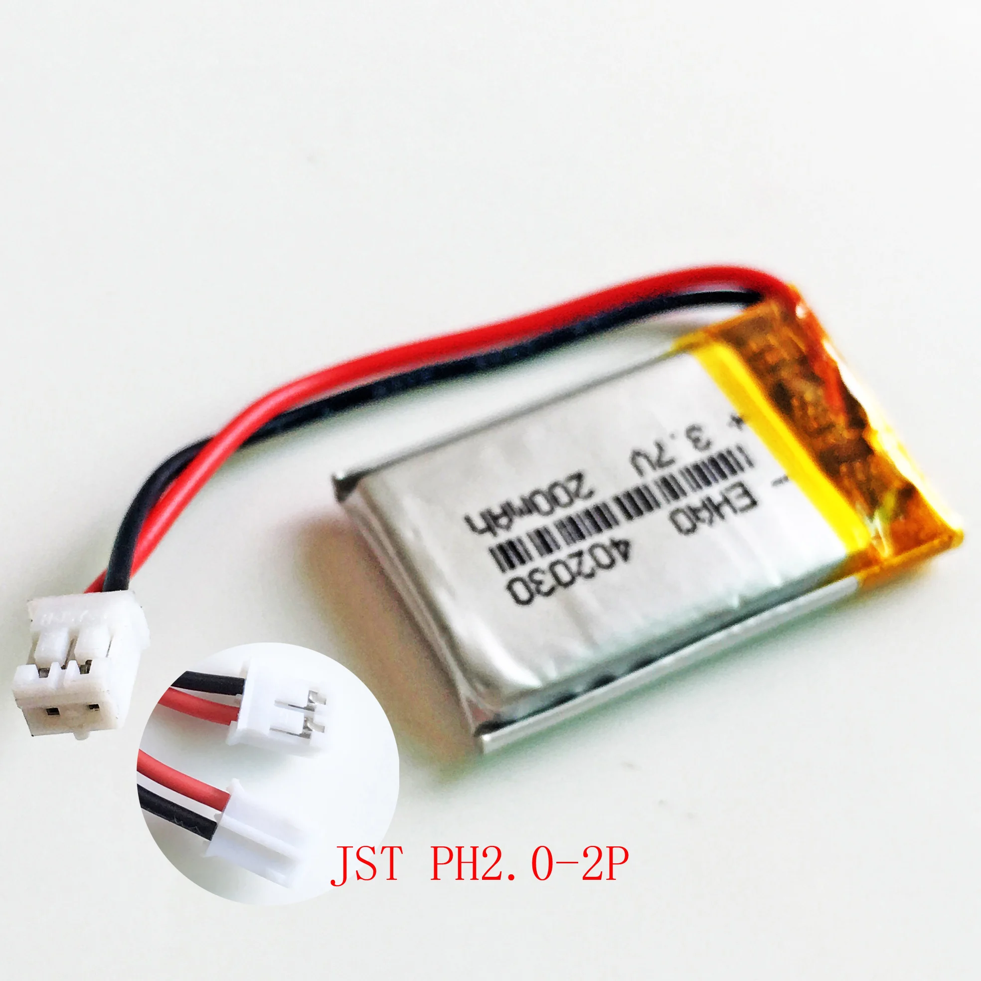 3.7V 200mAh LiPo Rechargeable Battery 402030 + JST PH 2.0mm 2pin Plug For Mp3 Camera Bluetooth GPS Headphone Electronic part