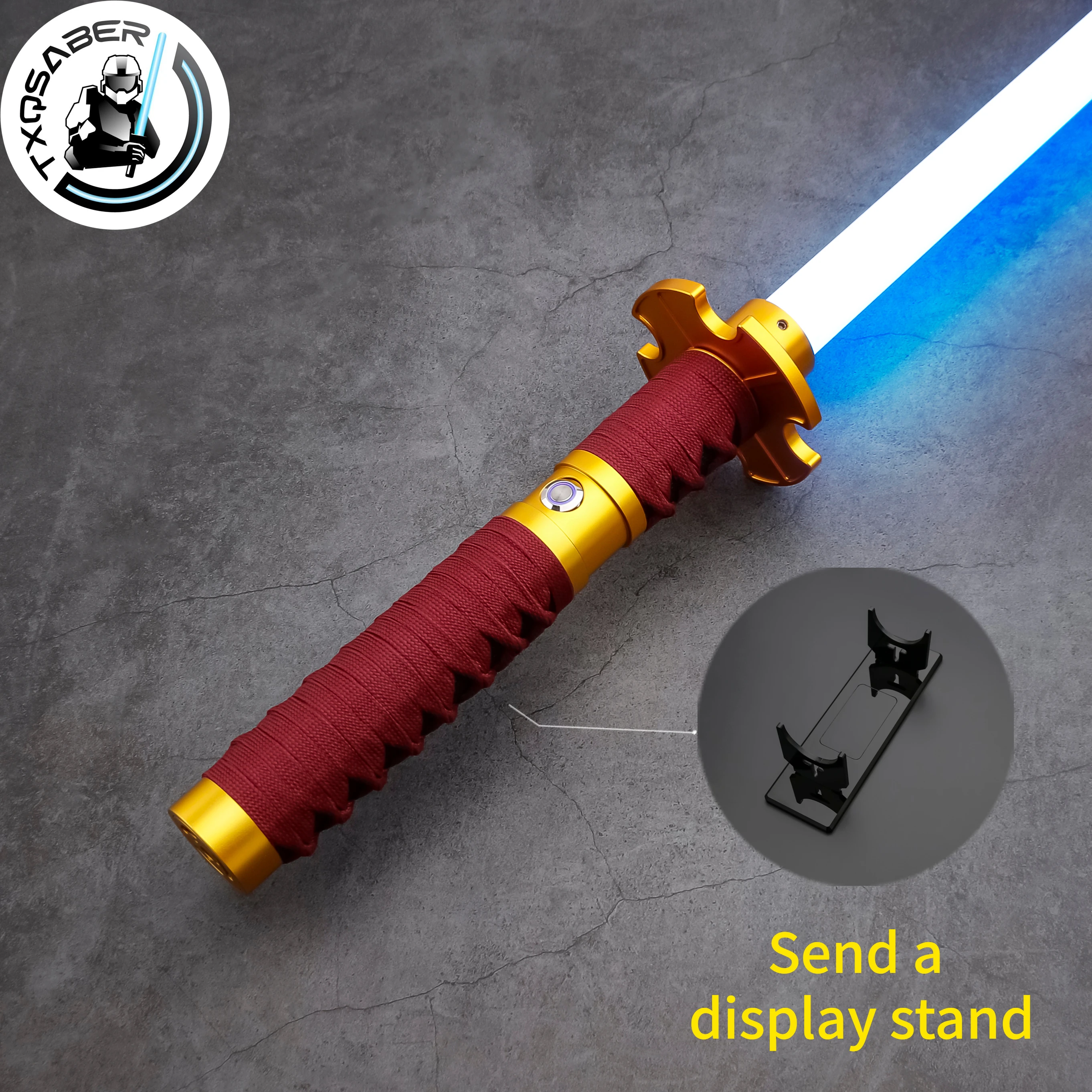 

TXQSABER Lightsaber Katana Heavy Dueling Laser Sword Smooth Swing Blaster FOC Metal Hilt Lightsaber for Adult Cosplay Toys