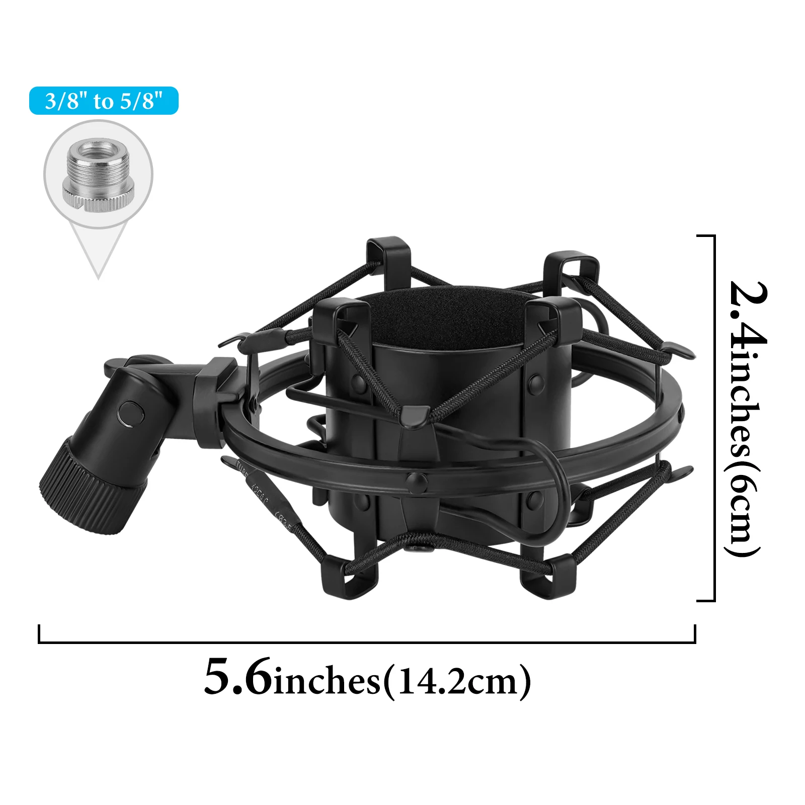 Uchwyt antywibracyjny Geekria do mikrofonów Audio Technica AT2020 AT2035 MXL V67G Rode NT1 NT1-A, klips antywibracyjny do mikrofonów podcastowych — zdjęcie produktu 2