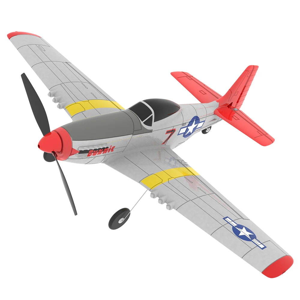 Mini Mustang P-51D V2 761-5 EPP 400mm Wingspan 2.4G 6-Axis Gyro RC Airplane Trainer Fixed Wing BNF/RTF One Key Return for Beginn