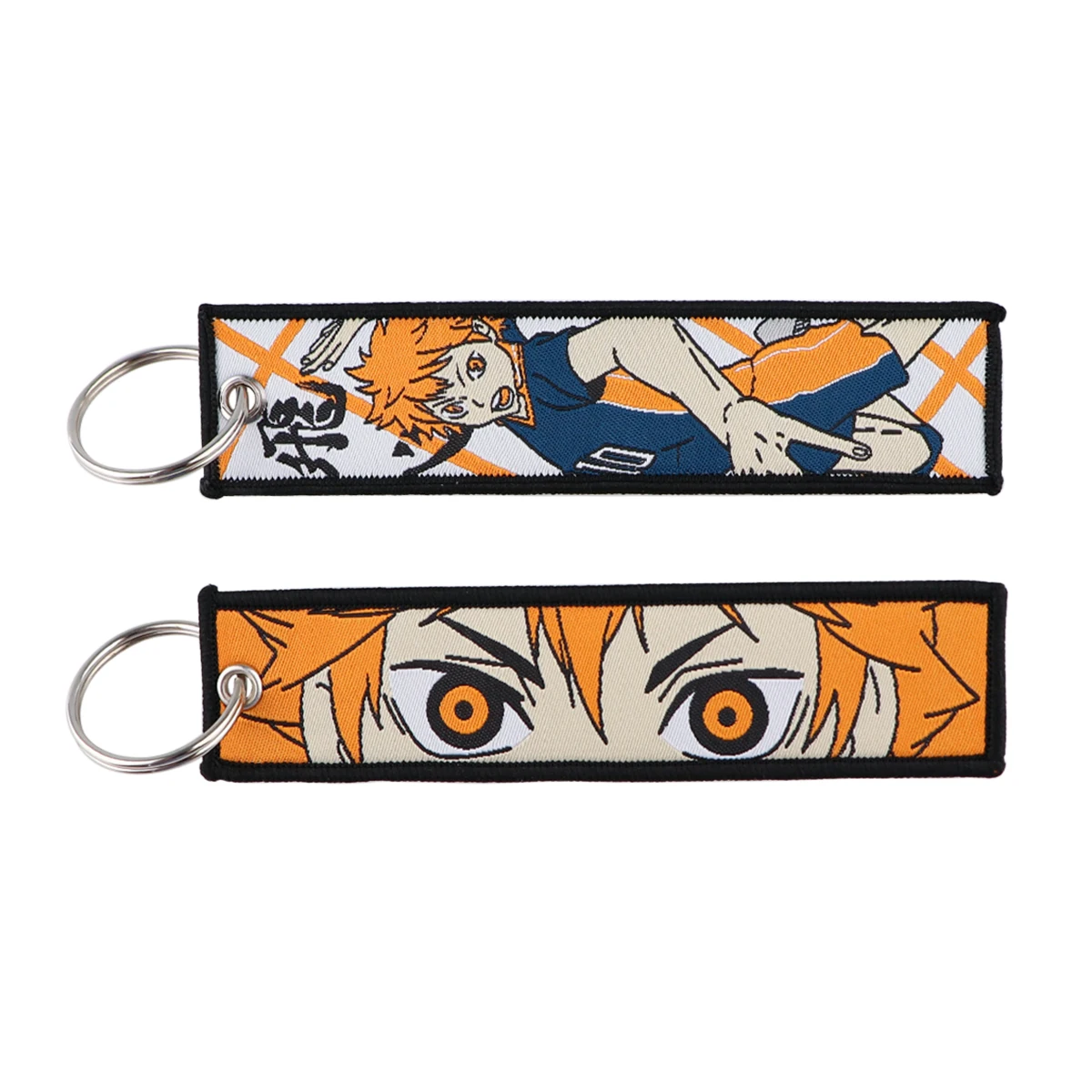 Japanese Anime volleyball Key Fobs Holder Keychain for Motorcycles Embroidery Decorative Key Tag Keyring Chaveiro Accessories